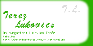 terez lukovics business card